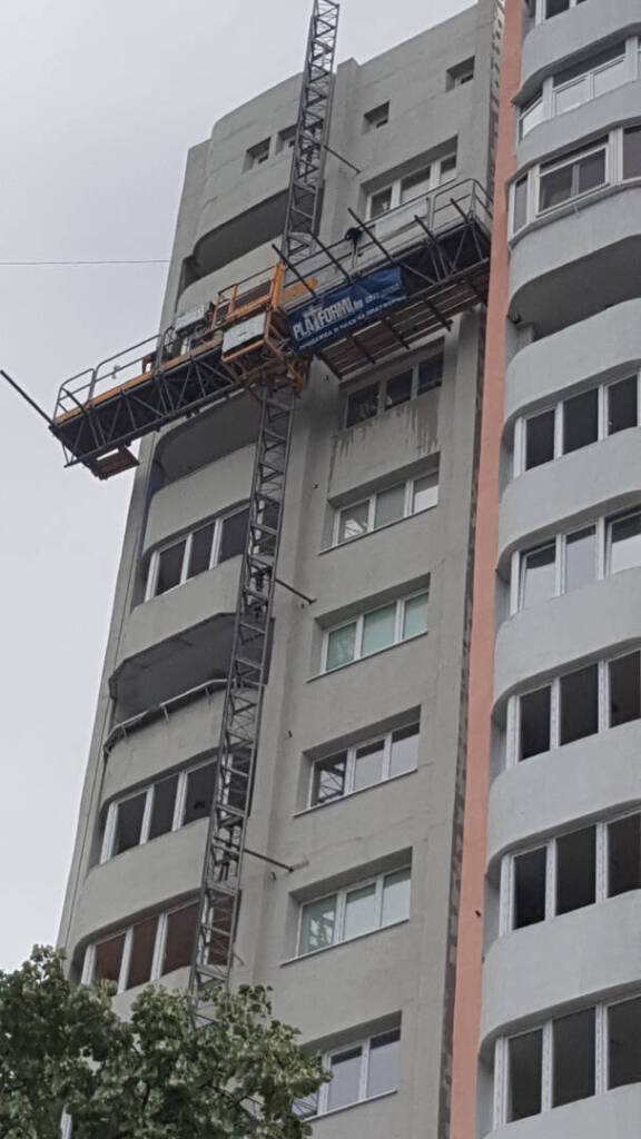 Саниране с подемни платформи - гр. Варна