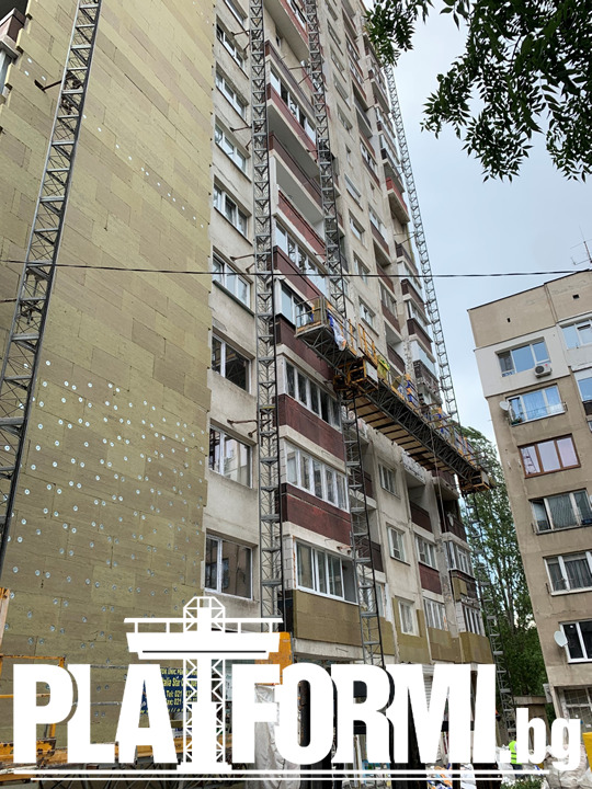 Фасадни мачтови подемници за саниране град София